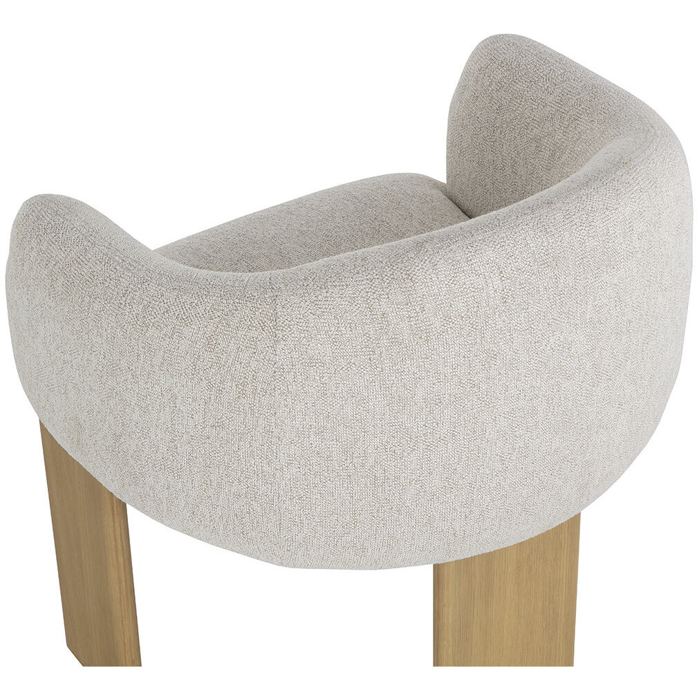 Trine Rustic Oak / Dove Cream Dining Armchair